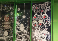 Роспись витрин в Пятерочке